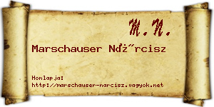 Marschauser Nárcisz névjegykártya